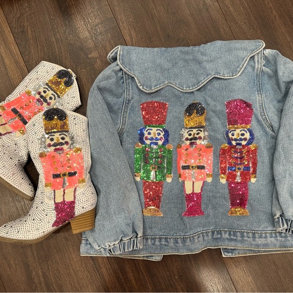 Other - Denim Jacket and Boots with Nutcracker Design